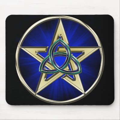 Triquetra Pentagram Mousepad by pentagramstar