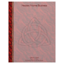 Triquetra Red Silk Custom Letterhead