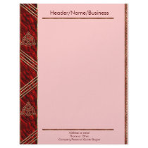 Triquetra Red Silk Letterhead Design
