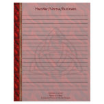 Triquetra Red Silk Lined Customized Letterhead