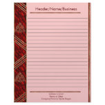 Triquetra Red Silk Lined Customized Letterhead
