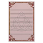 Triquetra Red Silk Lined Customized Stationery
