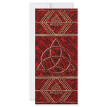 Triquetra Red Silk Rack Cards