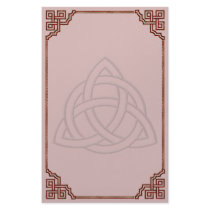 Triquetra Red Silk Customized Stationery