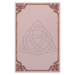 Triquetra Red Silk Customized Stationery