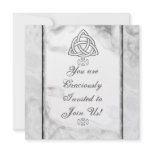 Triquetra Silver Bevel Personalized Announcements