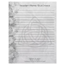 Triquetra Siver Bevel Lined Custom Letterhead