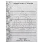 Triquetra Siver Bevel Lined Custom Letterhead