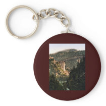 Trisanna Viaduct and Castle Wiesberg Tyrol Austro- Key Chains