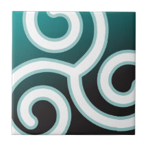 Triskele Celtic Spiral Ceramic Tile