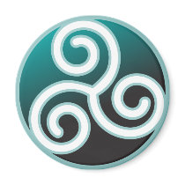 Triskele Celtic Spiral Fridge Magnets