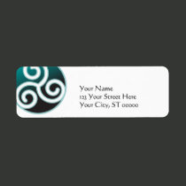 Triskele Celtic Spiral labels