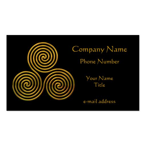 Triskele-gold Business Card Template