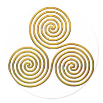 Triskele-gold Sticker