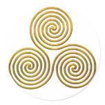 Triskele-gold Sticker
