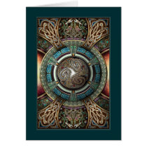 Triskelion Mandala Greeting Card