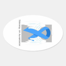 Trisomy 18 Angel Awareness Oval Stickers