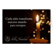 Trisomy 18 Foundation Feliz Navidad Candle Quote cards