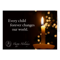 Trisomy 18 Foundation Happy Holidays Candle Quote cards