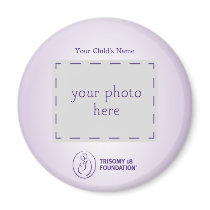 Trisomy 18 Foundation Personalized Purple Magnet magnets