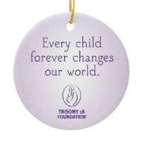Trisomy 18 Foundation Personalized Purple Ornament ornaments