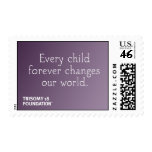Trisomy 18 Foundation Quote - Purple Stamps
