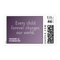 Trisomy 18 Foundation Quote - Purple Stamps