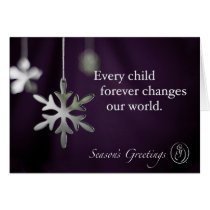 Trisomy 18 Foundation Season's Greetings Snowflake cards