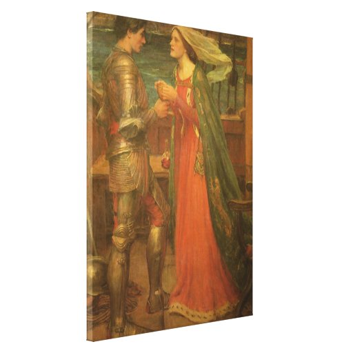 Tristan and Isolde by John William Waterhouse Canvas Print