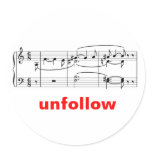 Tristan Chord Unfollow Round Sticker