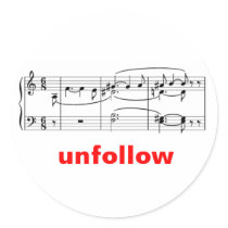 Tristan Chord Unfollow Round Sticker