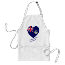 Tristan da Cunha Flag Heart aprons