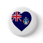 Tristan da Cunha Flag Heart buttons