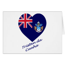 Tristan da Cunha Flag Heart cards by Vexillophile Tristan da Cunha Flag Heart cards