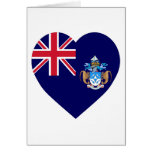 Tristan da Cunha Flag Heart cards