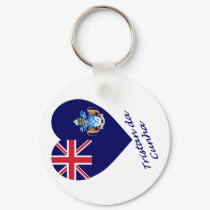Tristan da Cunha Flag Heart keychains