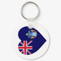 Tristan da Cunha Flag Heart keychains
