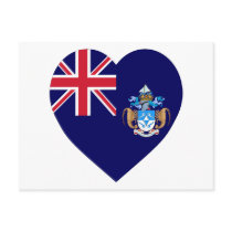 Tristan da Cunha Flag Heart postcards