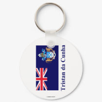 Tristan da Cunha Flag with Name keychains by Vexillophile Tristan da Cunha Flag with Name keychains