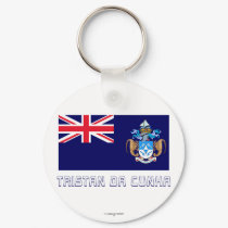 Tristan da Cunha Flag with Name keychains by Vexillophile Tristan da Cunha Flag with Name keychains