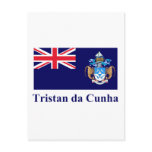 Tristan da Cunha Flag with Name Postcards