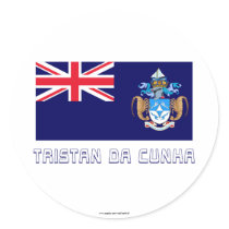 Tristan da Cunha Flag with Name stickers by Vexillophile Tristan da Cunha Flag with Name stickers