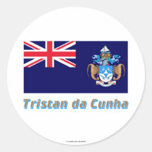 Tristan da Cunha Flag with Name Stickers