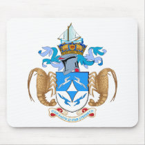 Tristan da Cunha Official Coat Of Arms Heraldry mousepads by inquester Tristan da Cunha Official Coat Of Arms Heraldry mousepads