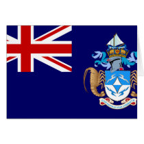 Tristan Da Cunha, United Kingdom flag Card