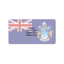 Tristan Da Cunha, United Kingdom flag Personalized Address Labels