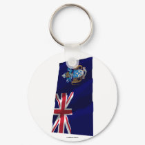 Tristan da Cunha Waving Flag keychains by Vexillophile Tristan da Cunha Waving Flag keychains
