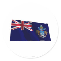 Tristan da Cunha Waving Flag stickers by Vexillophile Tristan da Cunha Waving Flag stickers