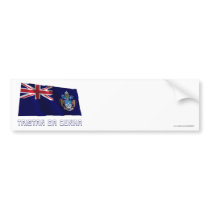 Tristan da Cunha Waving Flag with Name Bumper Stickers