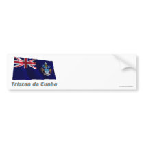 Tristan da Cunha Waving Flag with Name Bumper Sticker